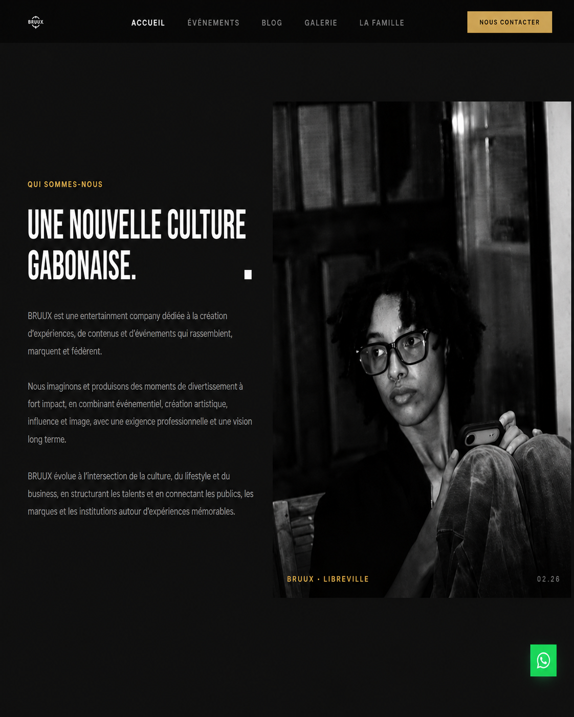 Brux — Événementiel · Image de marque