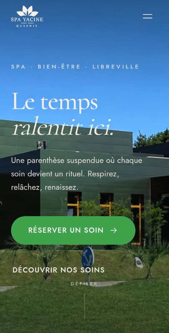Spa Yacine Queenie — version mobile