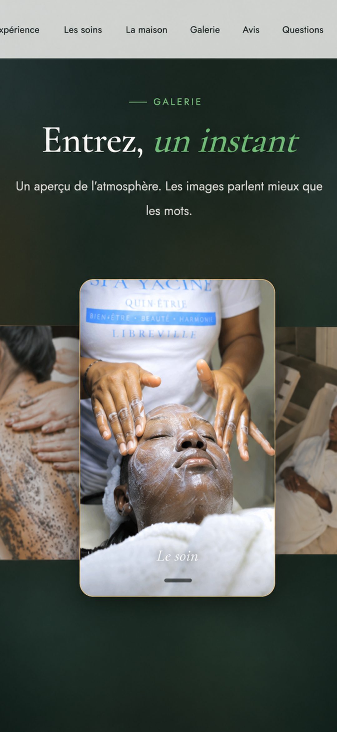 Spa Yacine Queenie — version mobile